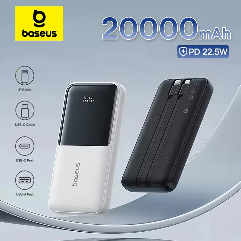 סוללת גיבוי Baseus 20000mAh PD 22.5W טעינה מהירה