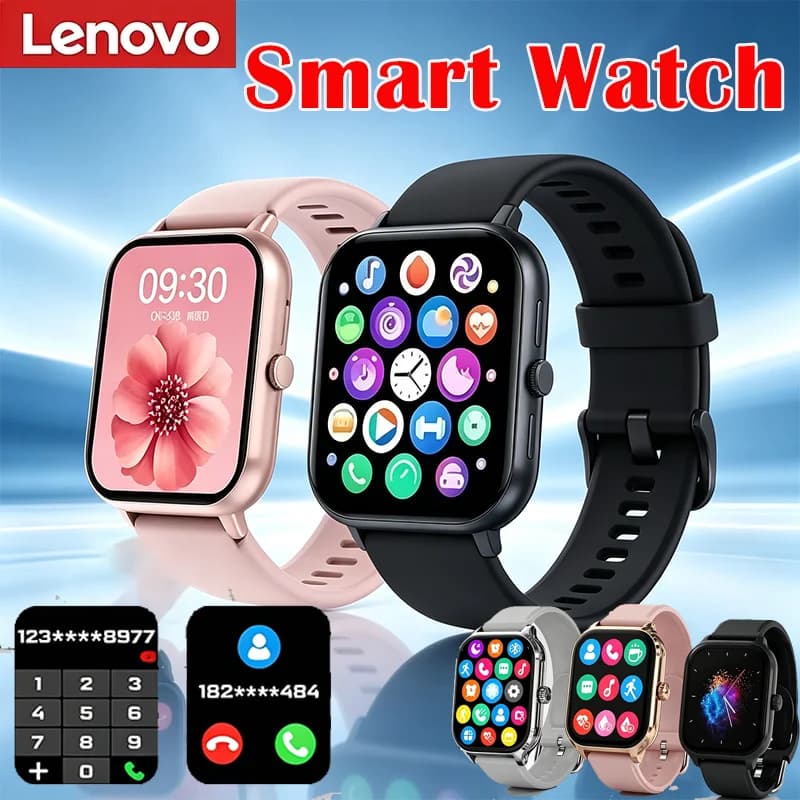 שעון חכם Lenovo 1.83 עם מעקב כושר