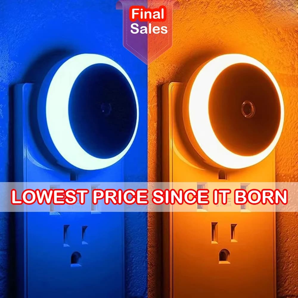 מנורת לילה LED חכמה דהייה עצמאית לשקע