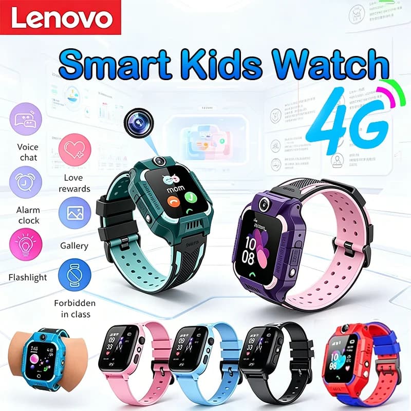 שעון חכם Lenovo 4G לילדים עם מצלמה 8K