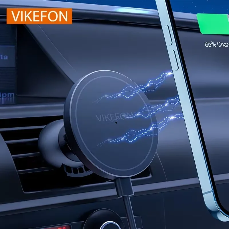 VIKEFON מחזיק טלפון מגנטי טעינה אלחוטית לרכב