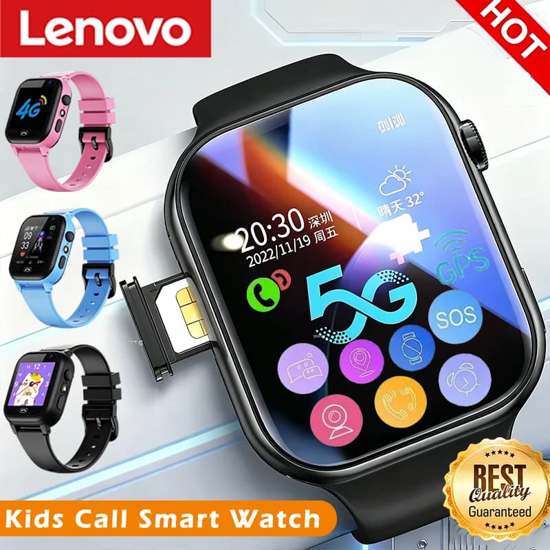 שעון חכם Lenovo 4G 5G לילדים עם מצלמה
