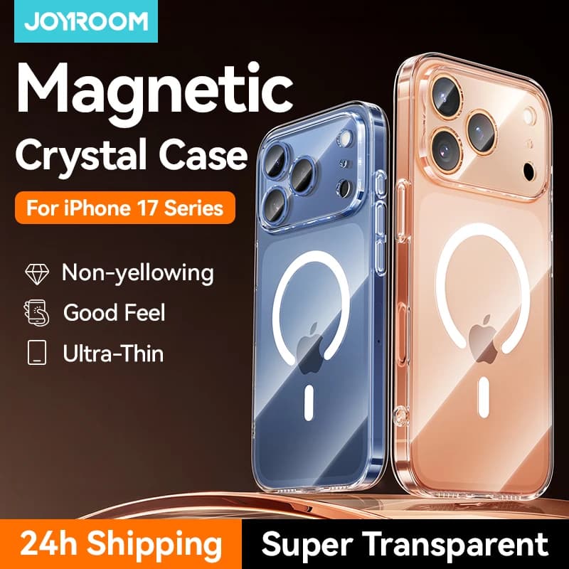 כיסוי Joyroom מגנטי לאייפון 17 Pro Max שקוף