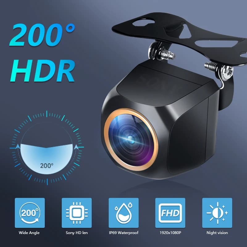מצלמת רכב אחורית AHD 1920x1080P עם עדשה זהב