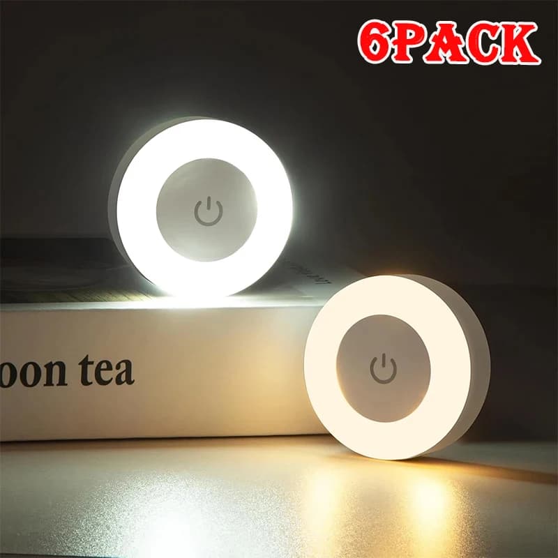 מנורת לילה LED חוסכת אנרגיה 3 צבעים עם חיישן מגע