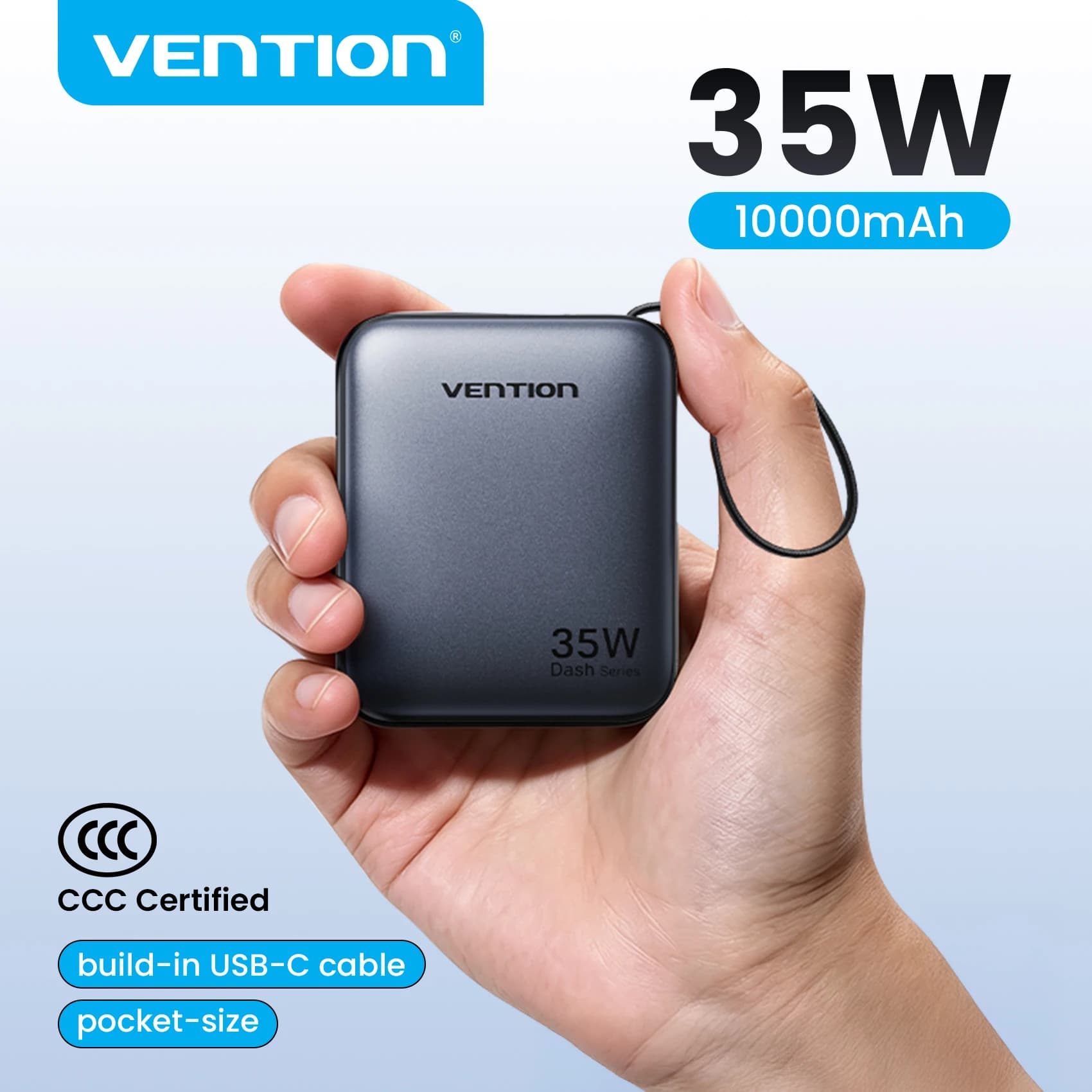 סוללת גיבוי Vention 10000mAh 35W